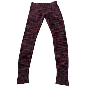 Free People Chenille Space Dye Leggings Small Witchy Goth Grunge Boho Red Multi